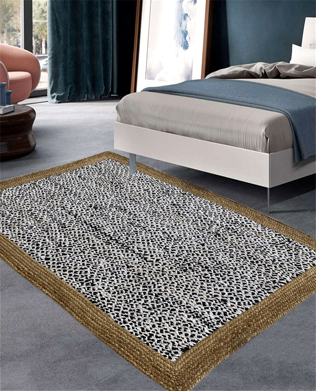 rugslane natural Jute Carpet 4.0ft X 5.6ft