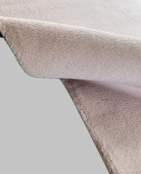 Rugslane Pink Color Plain Shoft Fluffy Rabbit Fur Rug Washable Living Room Rug 4.8ft X 6.3ft