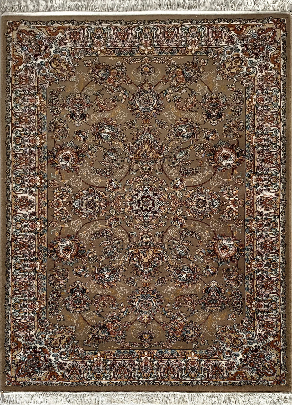 Rugslane Irani Beige Floral Carpet 3.0ft X 5.0ft