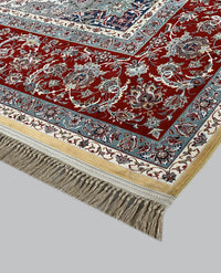 Rugslane Irani Yellow Ground Red Border Super Luxurious Traditional Design Carpet 8.3 ft x 11.6 ft