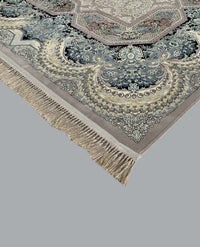 Rugslane Irani Cream Ground Grey Border High Quality Super Premium Silk Carpet 8.3ft X 11.6 ft
