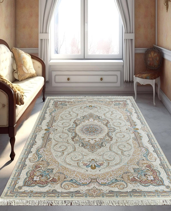 Rugslane Beige Color Modern Design High Quality Irani Carpet