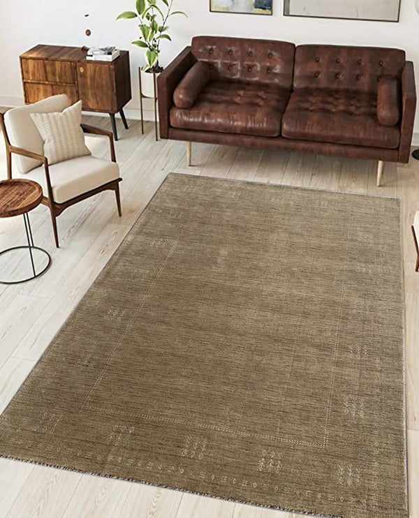 Rugslane Beige Plain Carpet 4.6ft X 6.6ft