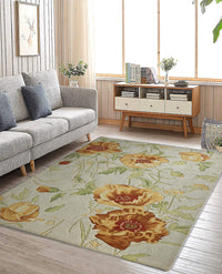 Rugslane Multi Color Traditional Designe 100% New Zealand Wool Handmade Floral Carpet 4.6ft x 6.6ft