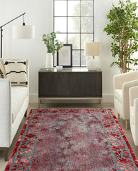 Rugslane Red Color Traditiona Design 100% New Zealand Wool Handmade Floral Carpet 5ft x 8ft