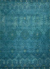 Rugslane Turquoise Transitional Woollen Handmade Carpet 7.9ft X 9.9ft