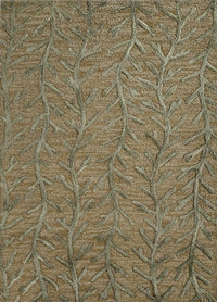 Rugslane Beige & Green Color Modern Design 100% New Zealand Wool Handmade Carpet 3.6ft X 5.6ft