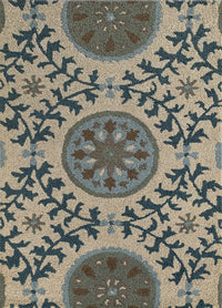Rugslane White Color Traditional Design 100% New Zealand Wool Handmade Floral Carpet 3.6ft X 5.6ft
