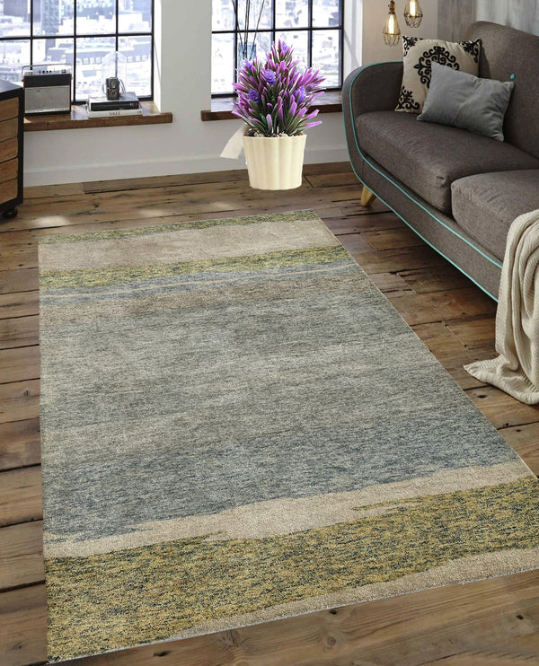 Rugslane  Grey Green Multi Modern Woollen Carpet 5ft X 8ft