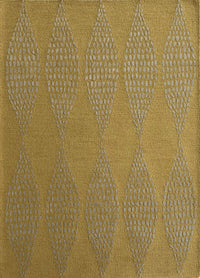 Rugslane Handmade Gold Color  Modern Design Woolen Carpet 5ft x 7ft
