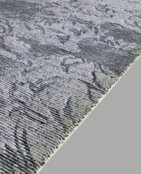 Rugslane Grey & White Color Modern Design 100% New Zealand Wool Handmade Carpet 5ft x 8ft