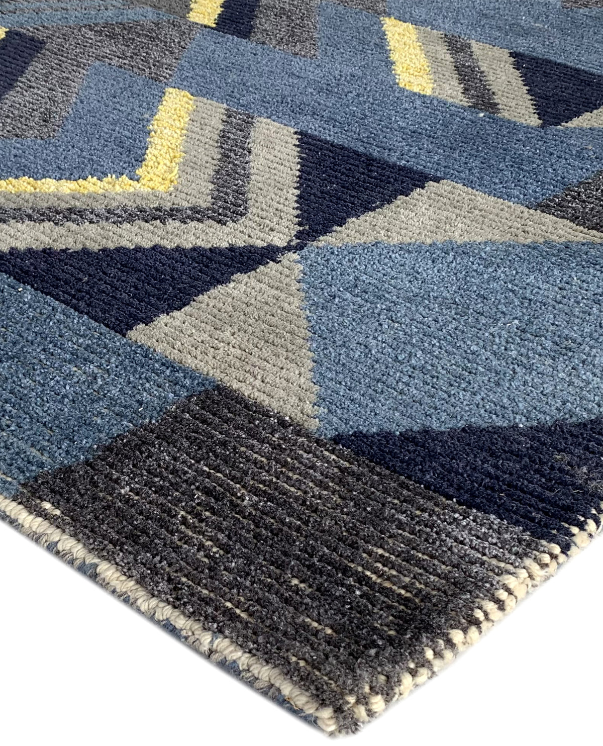 Rugslane Multi Color Modern Design 100% New Zealand Wool Handmade Carpet 5.0ft X 8.0ft