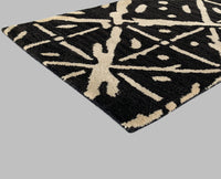 Rugslane Black Modern Runner Carpet 2.0ft X 7.0ft