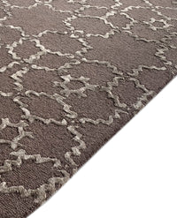 Rugslane Handmade Grey Color Modern Design High Quality Wool & Viscose Handmade Carpet