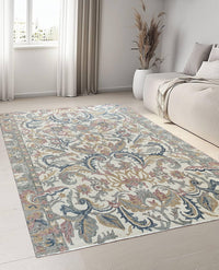 Rugslane Multi Color Floral Design Handmade Carpet 8ft X 10ft