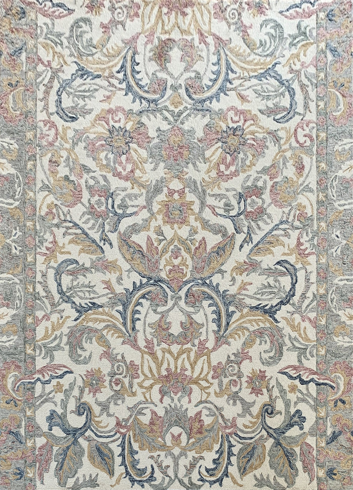 Rugslane Multi Color Floral Design Handmade Carpet 8ft X 10ft