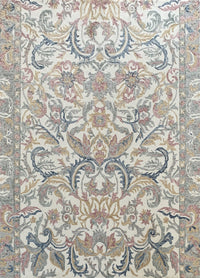 Rugslane Multi Color Floral Design Handmade Carpet 8ft X 10ft