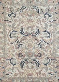 Rugslane Multi Color Floral Design 100% New Zealand Wool  Carpet 6ft X 9ft