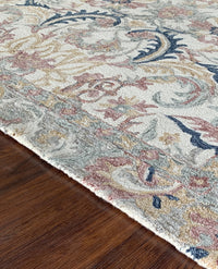 Rugslane Multi Color Floral Design 100% New Zealand Wool  Carpet 6ft X 9ft
