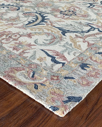 Rugslane Multi Color Floral Design 100% New Zealand Wool  Carpet 6ft X 9ft