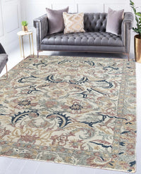 Rugslane Multi Color Floral Design 100% New Zealand Wool  Carpet 6ft X 9ft