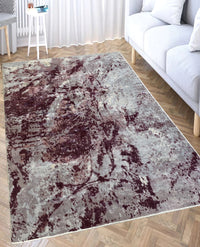 Rugslane  Red viscose carpet  5.0ft x 7.5 ft