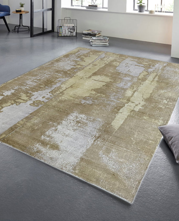 Rugslane Gold viscose carpet 5.0ft x 7.10ft