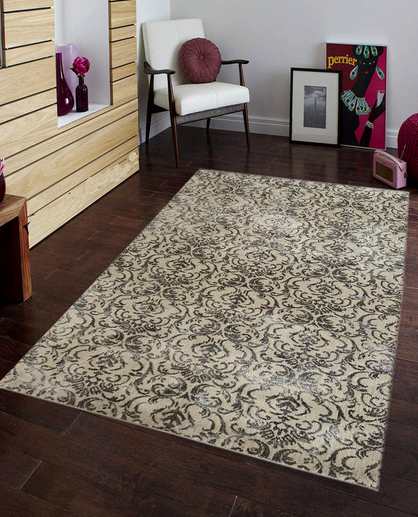 Rugslane  Grey viscose carpet 5.0ft x 8.0ft