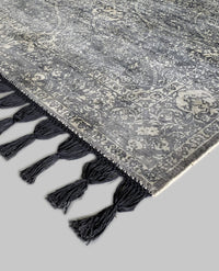 Rugslane Grey Floral Carpet 5.6ft X 7.8ft