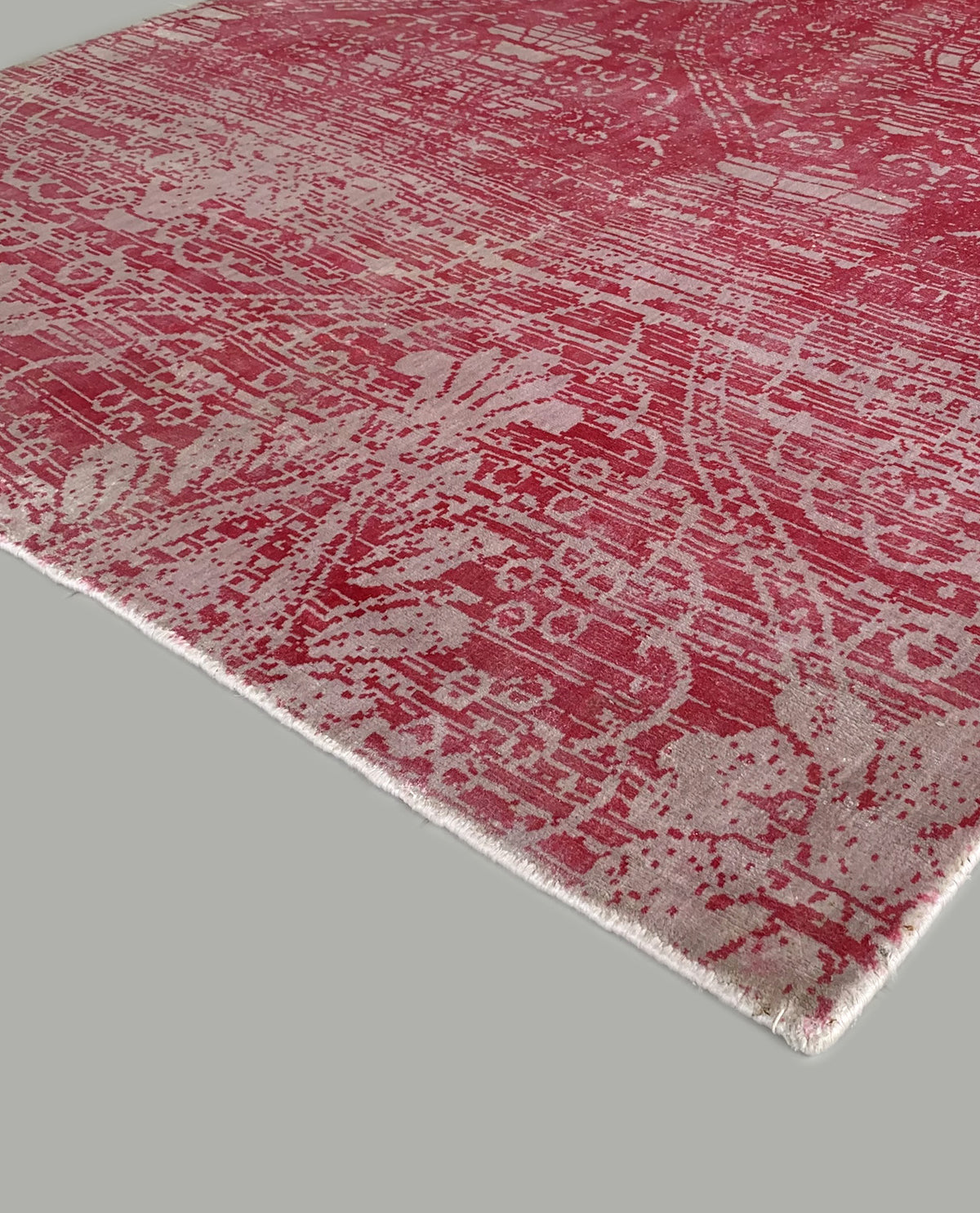 Rugslane Pink Abstract Carpet 4.6ft X 6.6ft