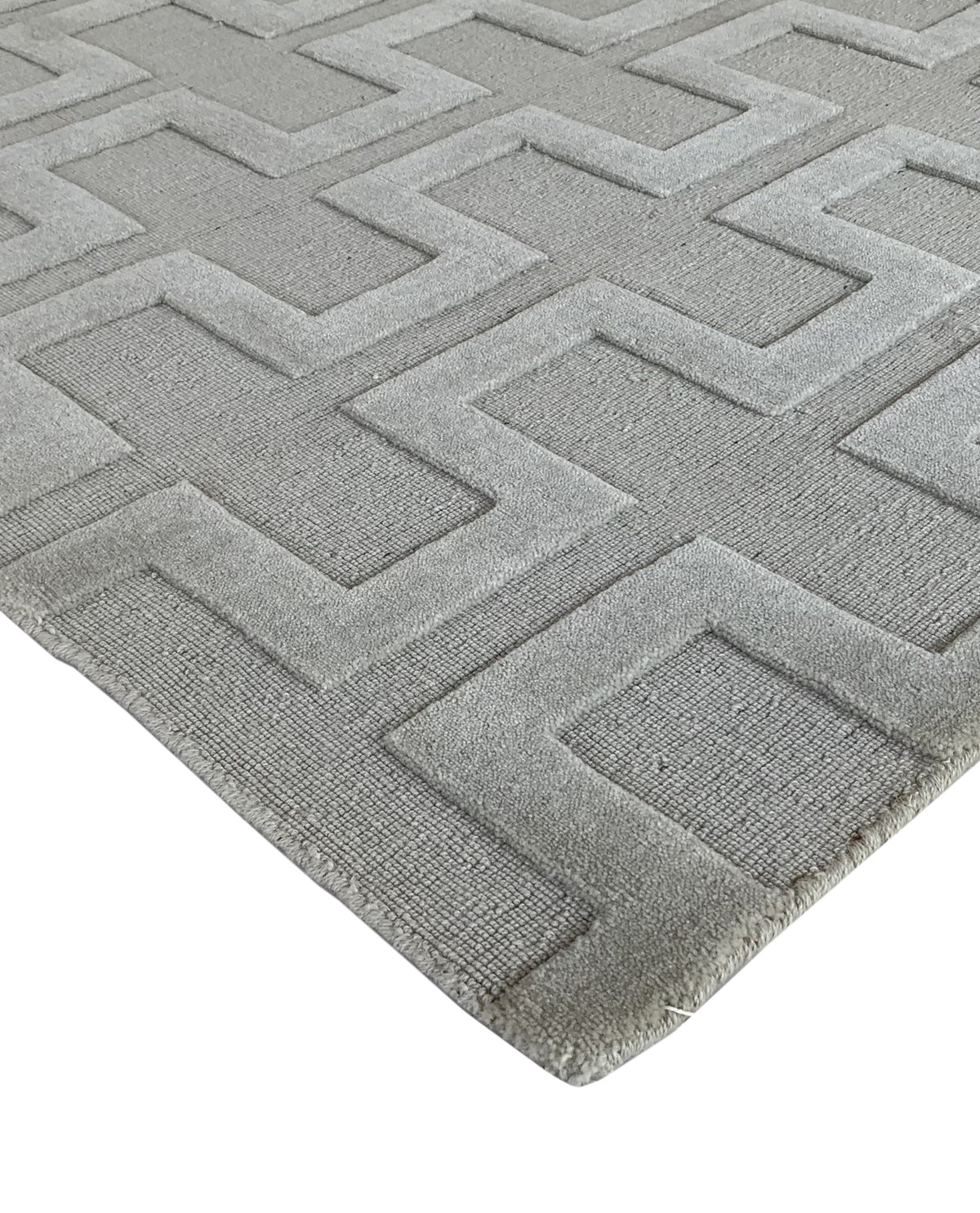 Rugslane White Modern Carpet 4.9ft x 6.11ft