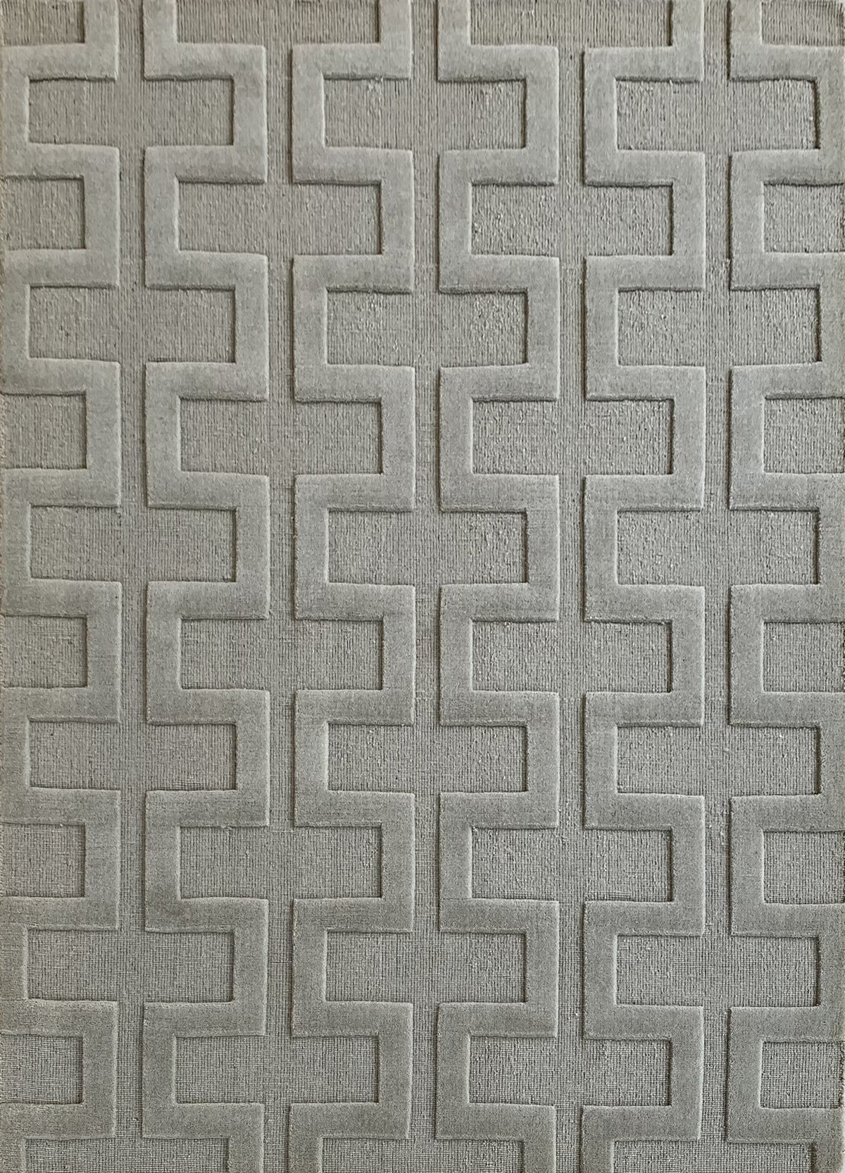 Rugslane White Modern Carpet 4.9ft x 6.11ft