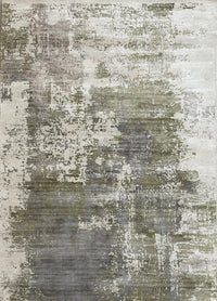Rugslane Moderno Grey Green Abstract Luxurious 100% Viscose Multi Abstract Carpet 6ft X 9ft