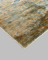 Rugslane Yellow Multi Modern 100% Viscose Carpet 5.1ft X 7.4ft