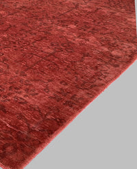 Rugslane Red Floral 100% Viscose Carpet 4.6ft X 6.6ft