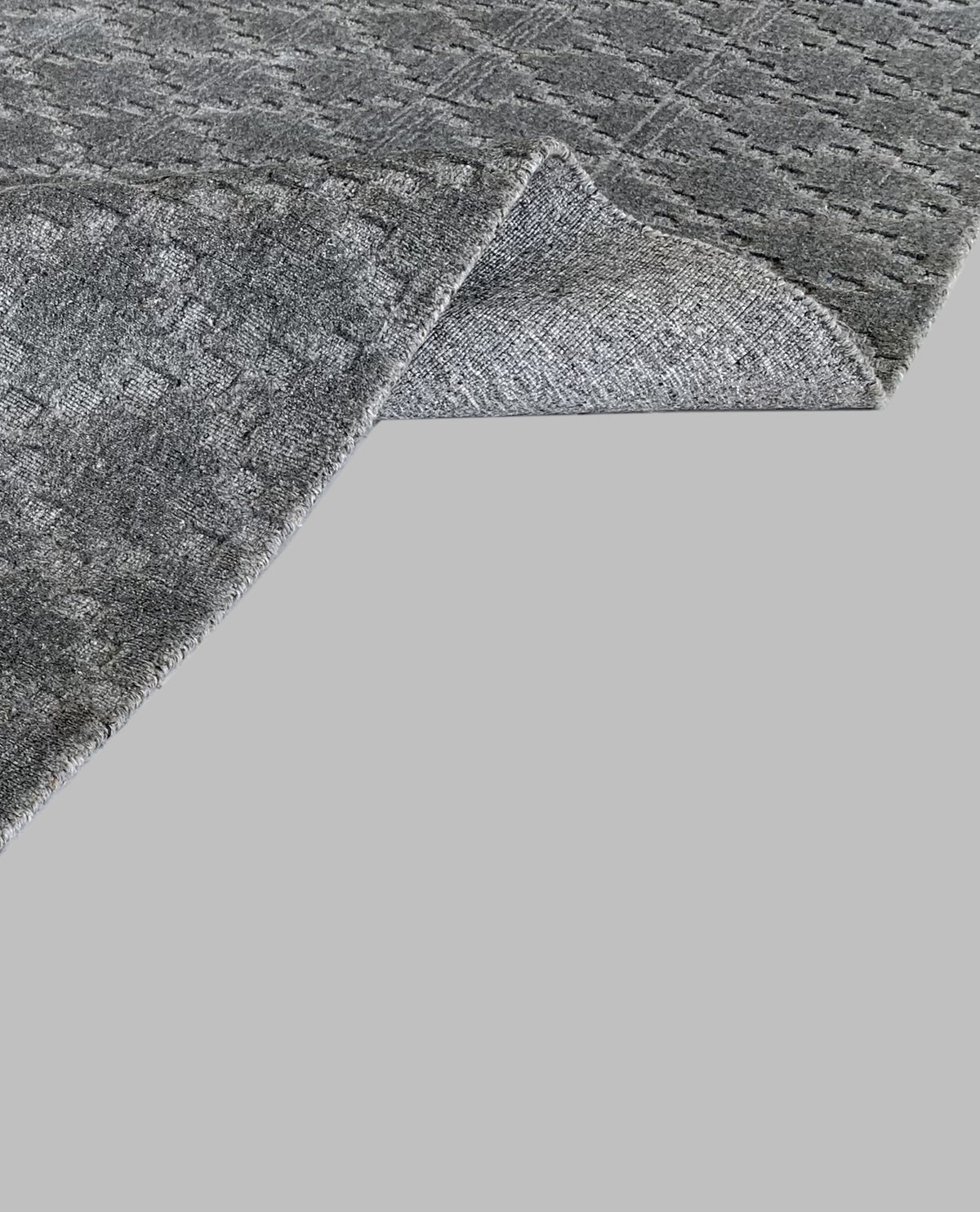 Rugslane Dark Grey  Modern Wool & Viscose Carpet 5ft X 8ft