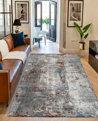 Rugslane  Supreme Multi Modern Abstract Premium Botanical Silk Carpet 6.6 x9.6 ft