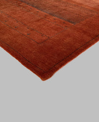 Rugslane Hand Knotted Woolen Red Color Modern Design Luxurious GABBEH Carpet 5 ft x 8 ft