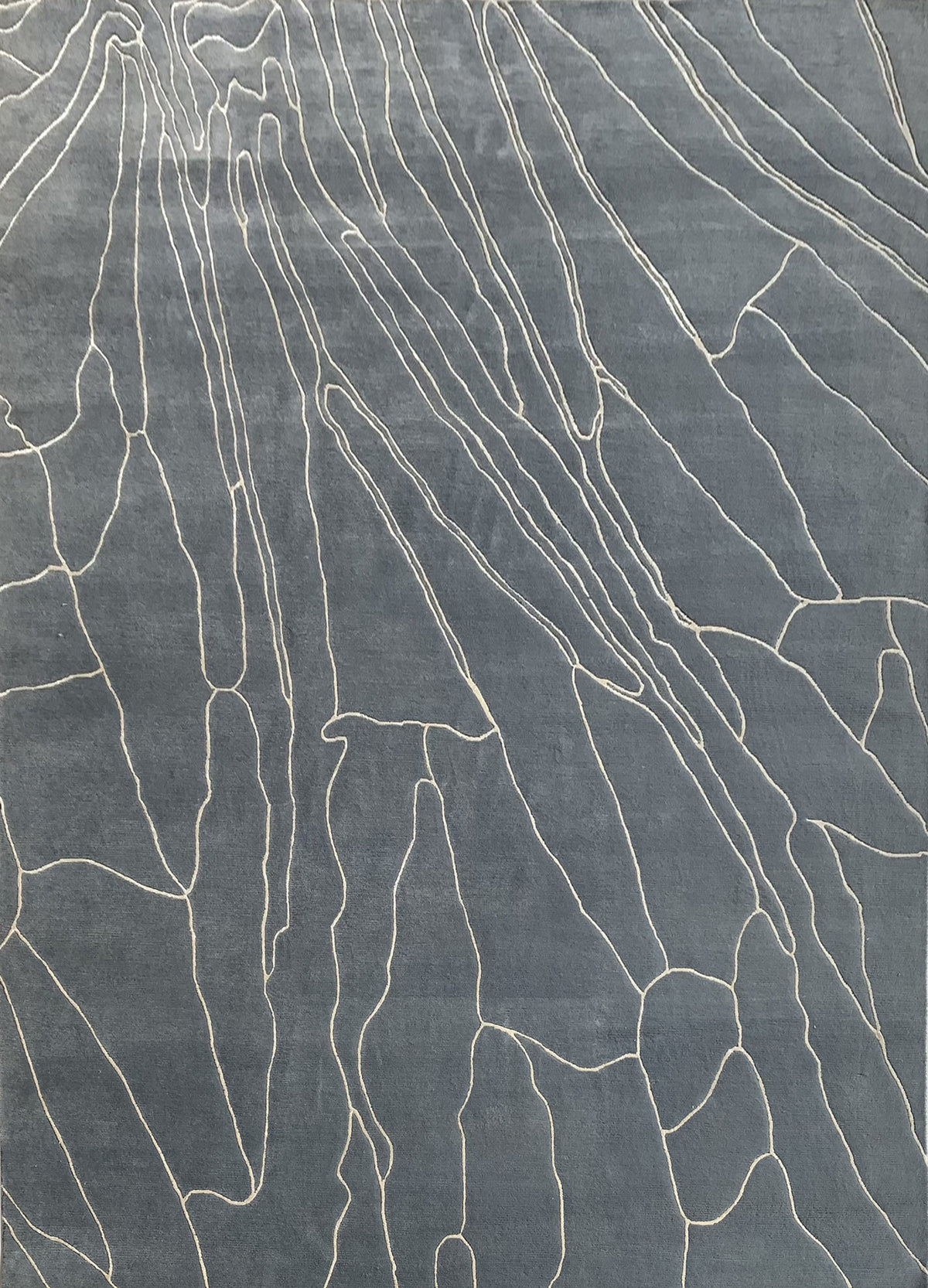 Rugslane Hand knotted Grey Modern Carpet 6.7ft X 9.10ft