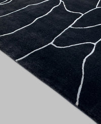 Rugslane Hand knotted Black Modern Carpet 6.8ft X 10.0ft
