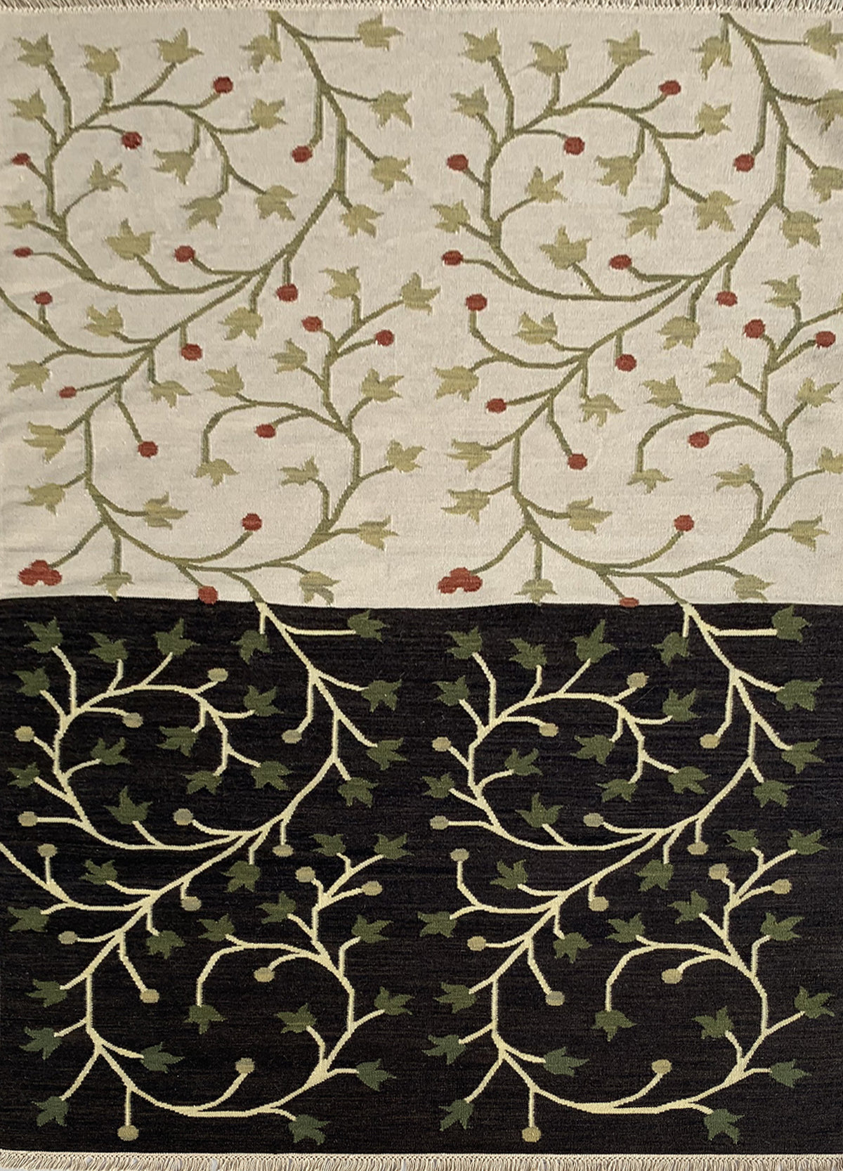 Rugslane Multi Floral Kilim Durry Carpet 5.0ft X 8.0ft