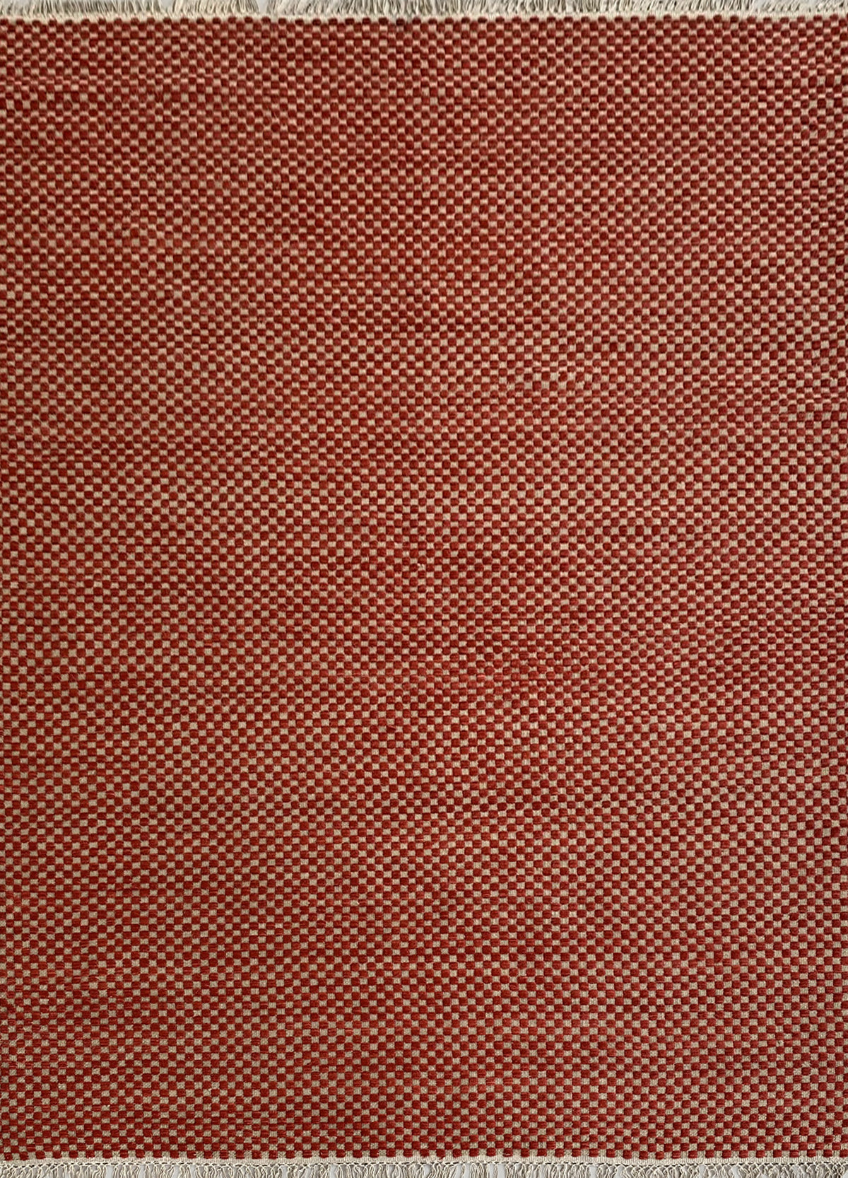 Rugslane Rust Plain Kilim Durry Carpet 5.7ft X 8.0ft