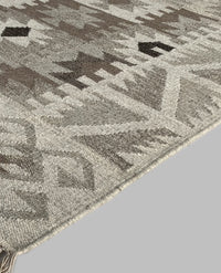 Rugslane Beige Modern Durry Carpet 5.9ft X 7.10ft