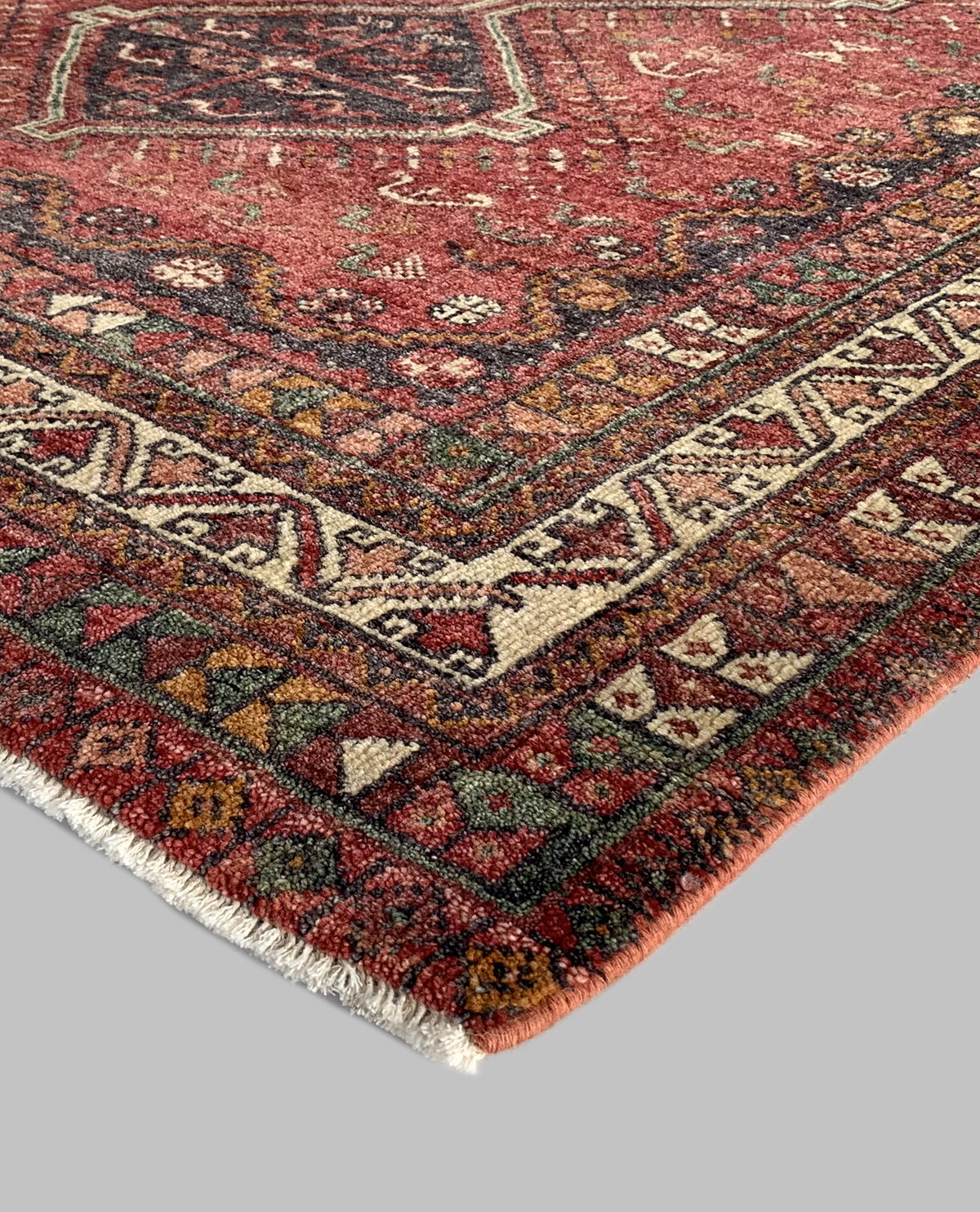 Rugslane Hand knotted Classic Kazak  Design Persian Weave Red Modern Carpet 5.7ft X 8.4ft