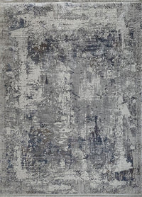 Rugslane Vegas Abstract Design Silver Blue Superior Quality Carpet 6.6 ft x 9.6 ft