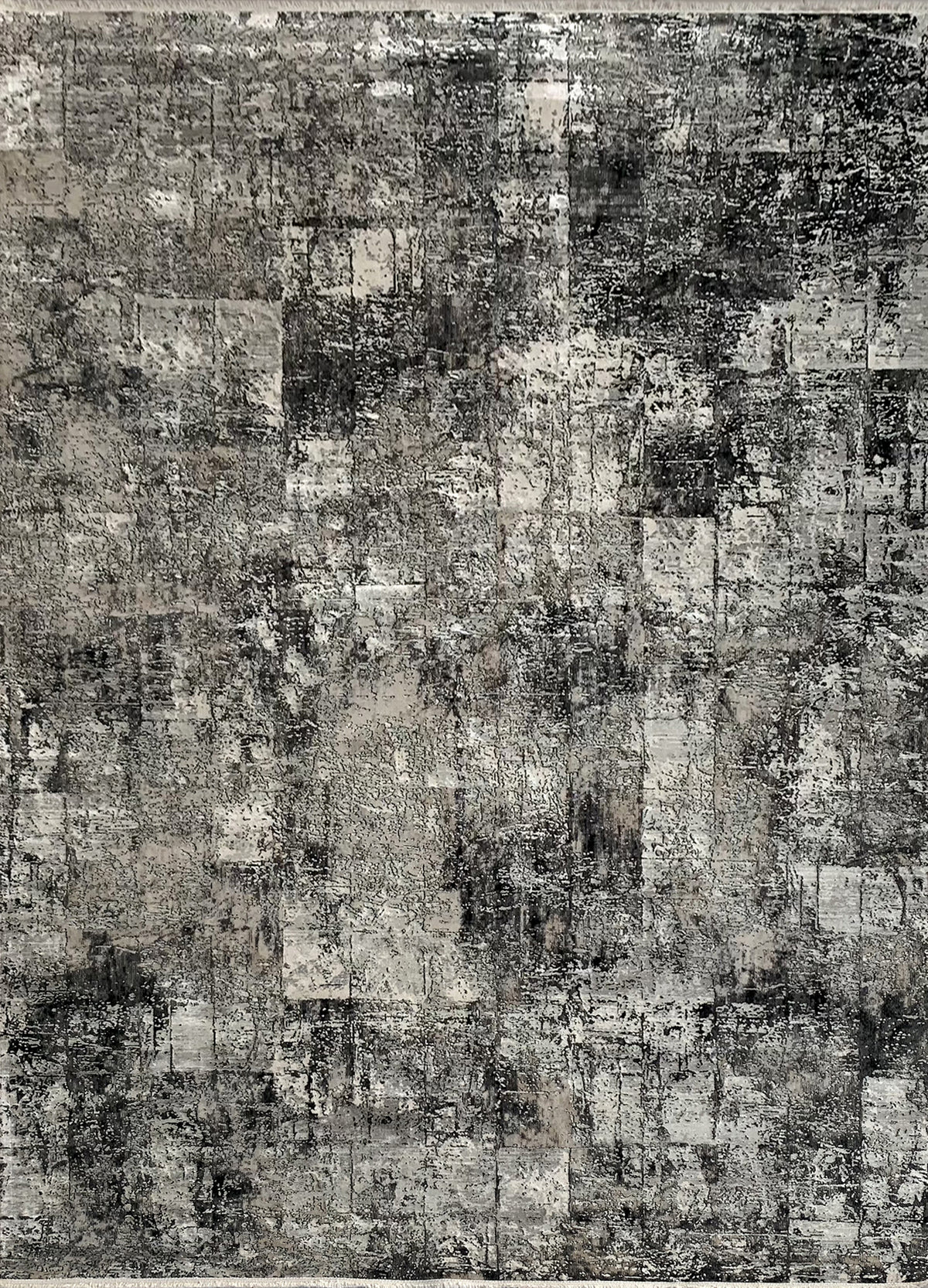 Rugslane Supreme Grey Brown  Abstract Premium Botanical Silk Carpet
