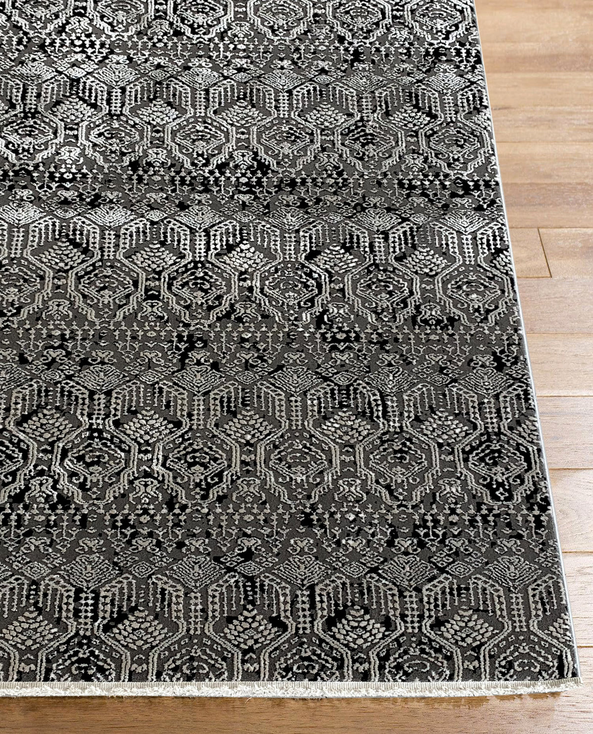 Rugslane Dark Grey 3.3ft X 6.6ft Runner Carpet
