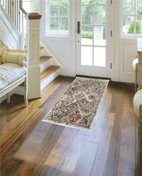Rugslane Multi Color Traditional Design Modern Wool & Viscose Mix Superior Quality Runner Carpet 2.6ft X 5.0ft