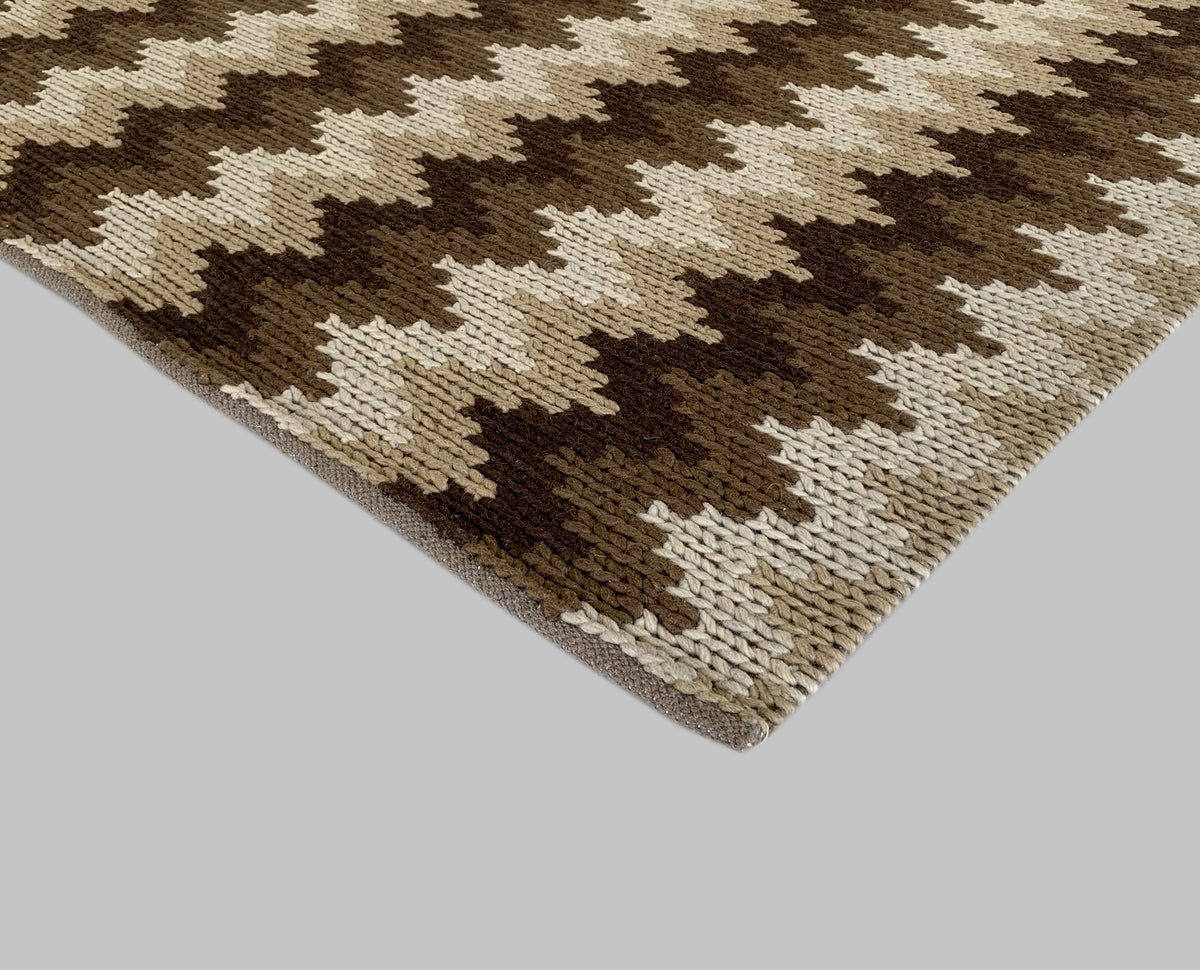Rugslane Hand Woven Brown Carpet 5.7ft X 7.10ft