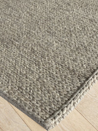 Rugslane Hand Woven Grey Plain Carpet 4.0ft X 6.0ft